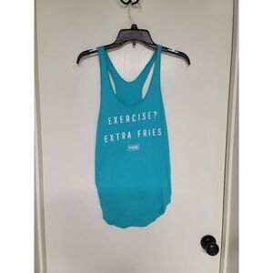 ~ womens blue exercise? extra fries victorias secret tank top